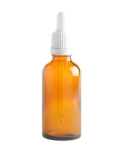 Alternative view of Dropper Bottles-Amber-White Lids