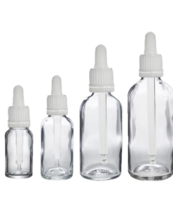 Dropper Bottles Clear-White Pipettes