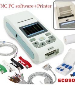 Alternative view of CMS90A Handheld ECG Machine with Printer