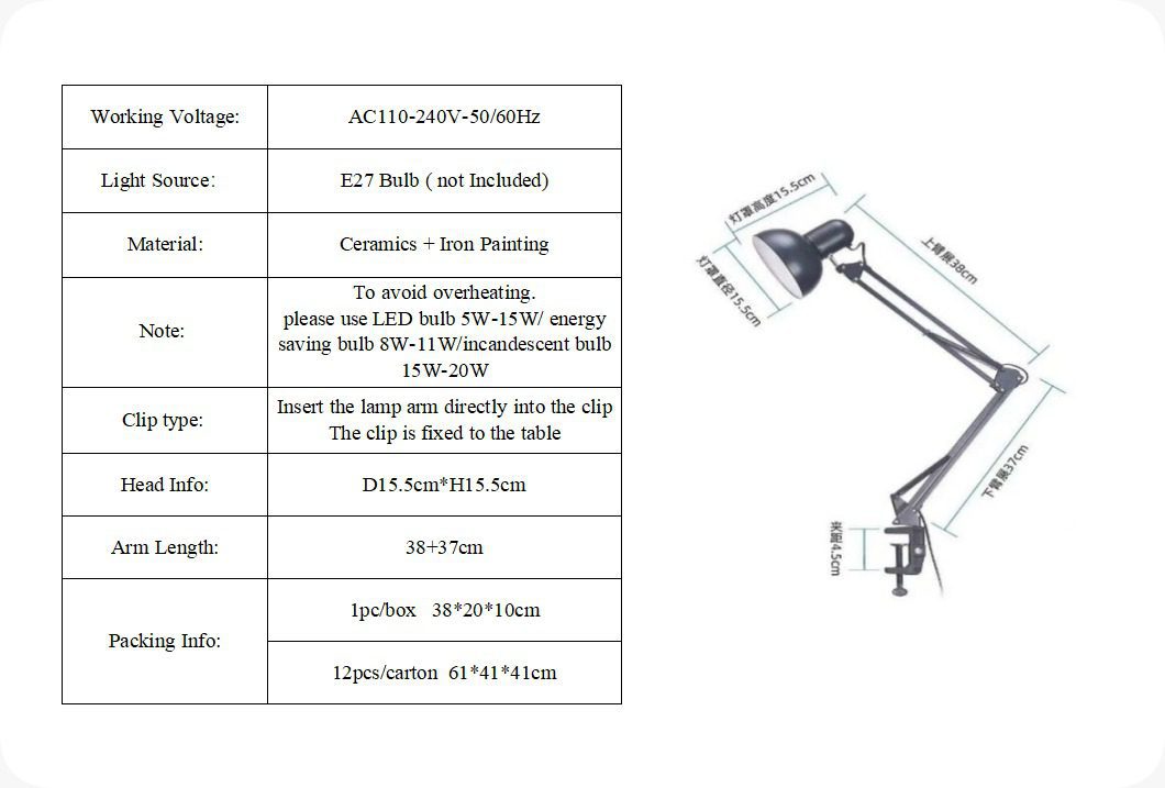 Desk mount examination lamp - Image 2